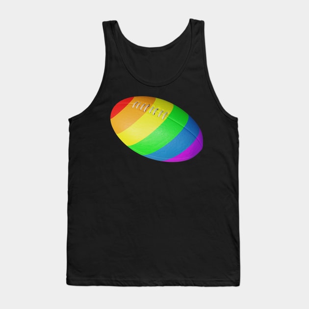 American Football Rainbow LGBTQ Gay Pride Tank Top by McNutt